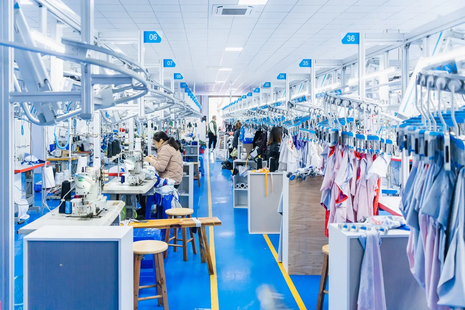 TONTON smart hanging production line for custom sportswear manufacturing