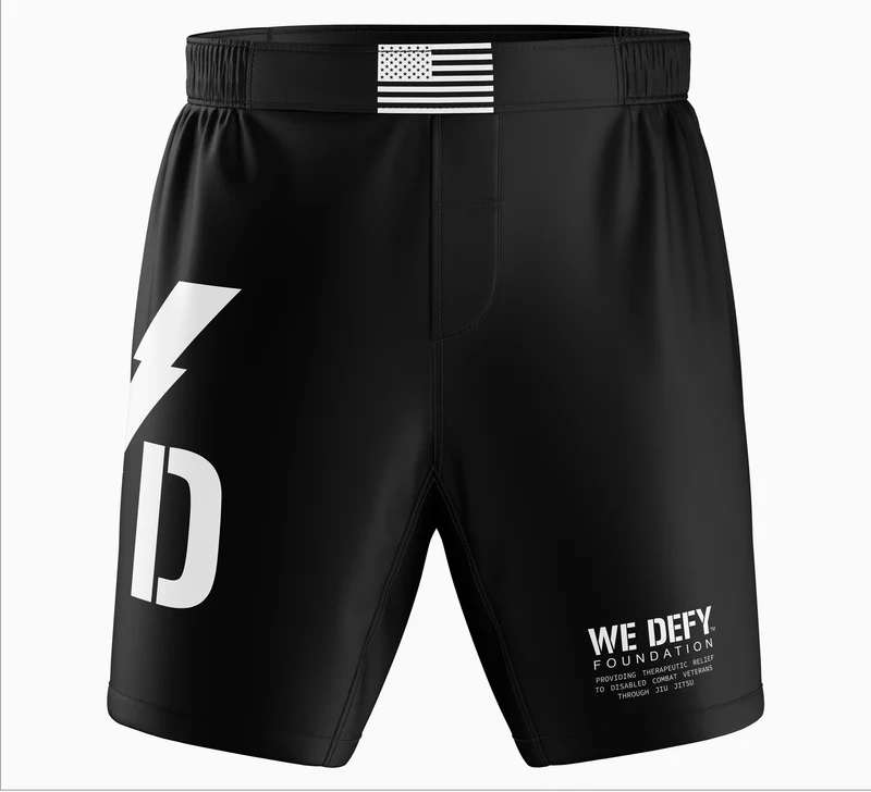 Black custom MMA shorts